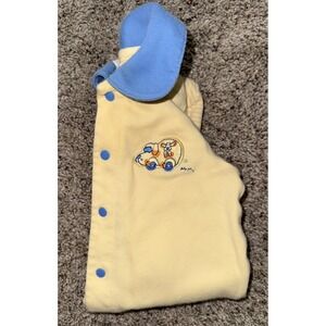 Vintage Y2K Carters Emu Namae‎ Baby 3-6 Footed One-piece Sleeper Yellow/Blue